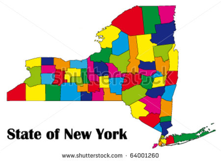 New York State Map Color