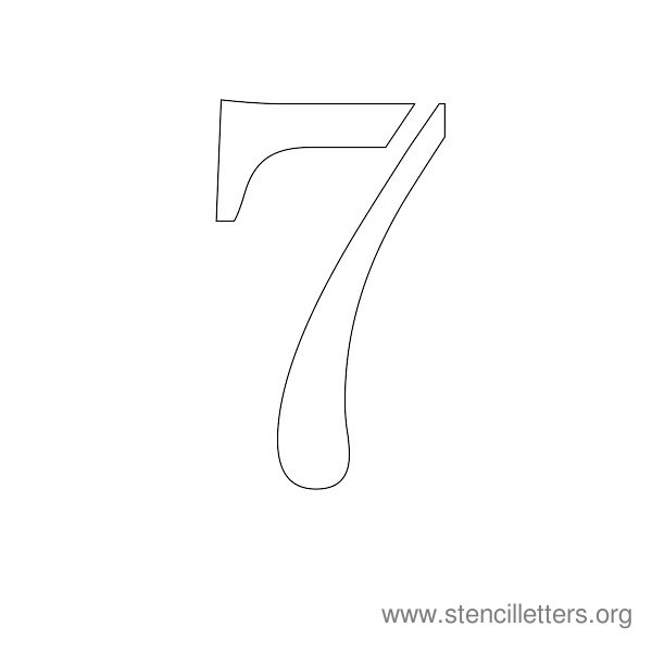 Number 7 Stencil