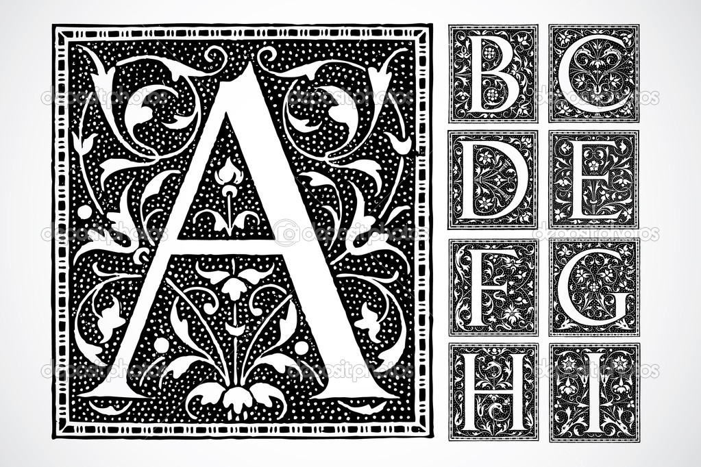 Ornate Alphabet Letters