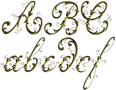 Ornate Embroidery Font Designs