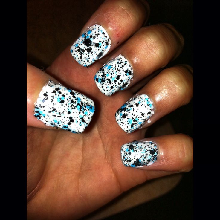 Paint Splatter Nail Design