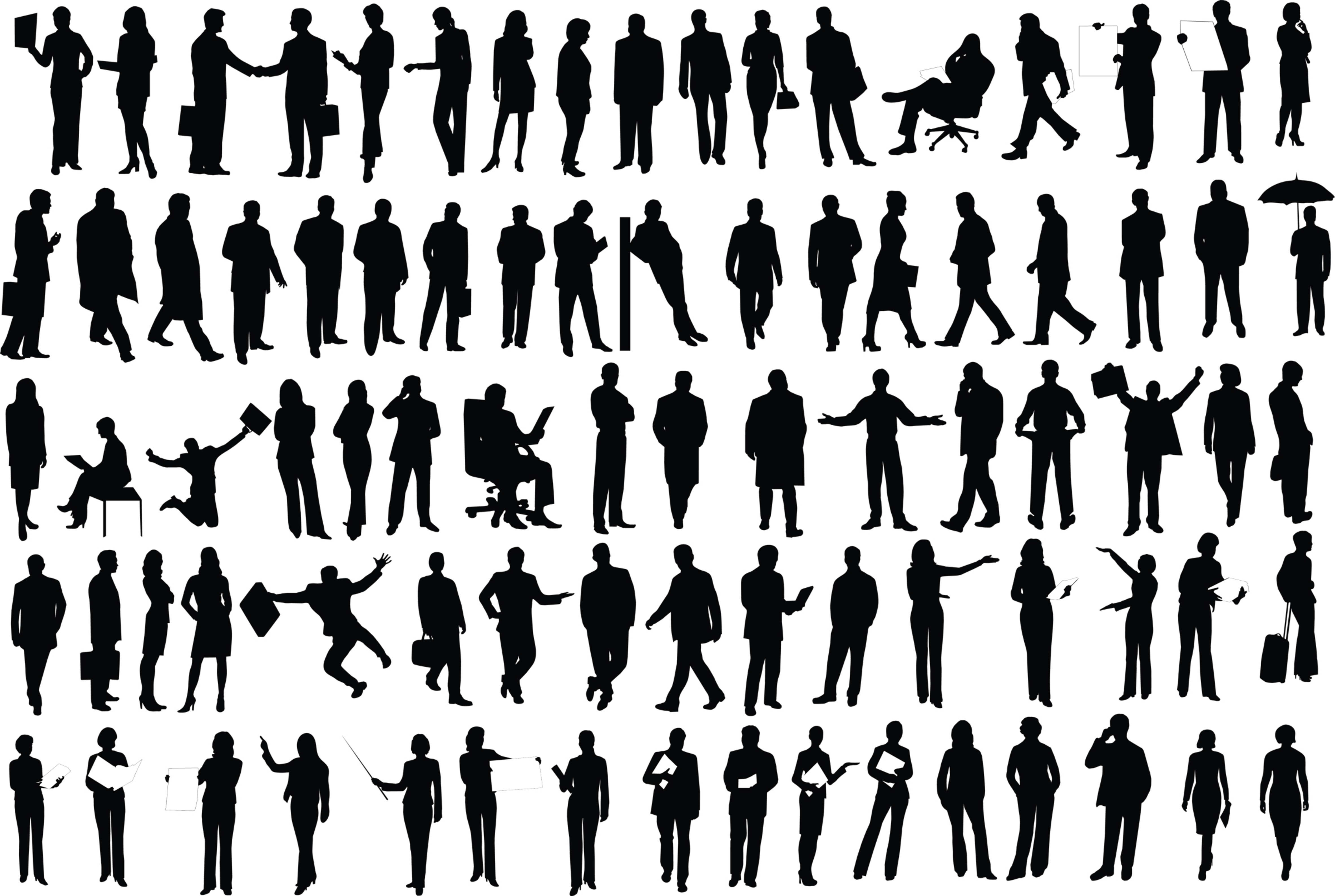 14 Human Silhouette Vector Images Human Silhouette