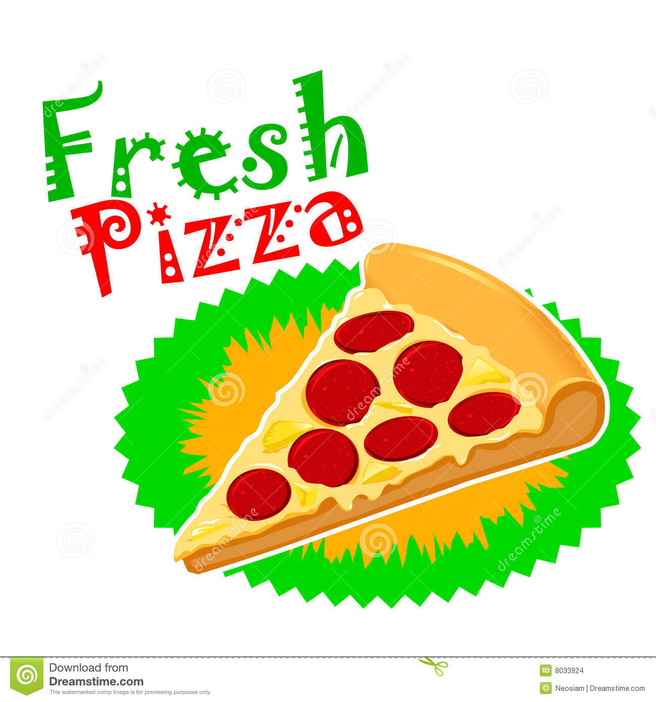 Pepperoni Pizza Slice Clip Art