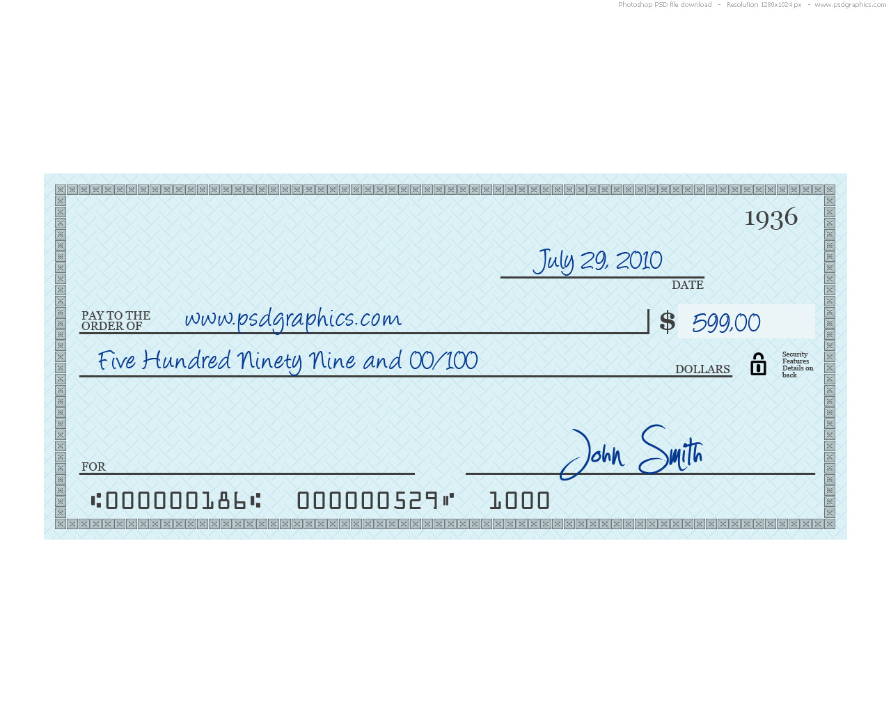 Personal Check Template Free