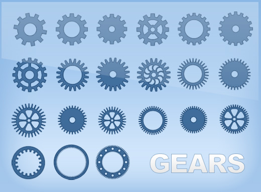 Photoshop Custom Shapes Gears