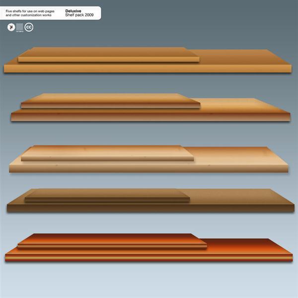 Photoshop PSD Wood Shelves