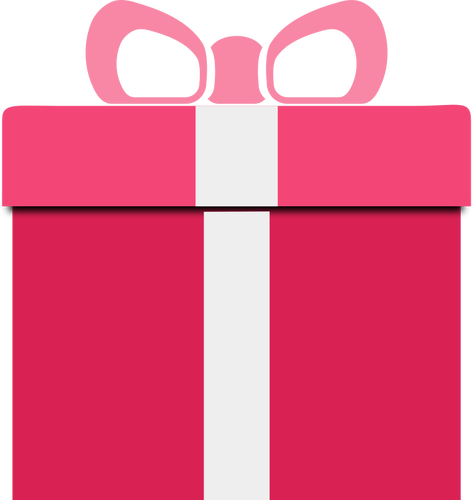 Pink Christmas Gift Box Clip Art
