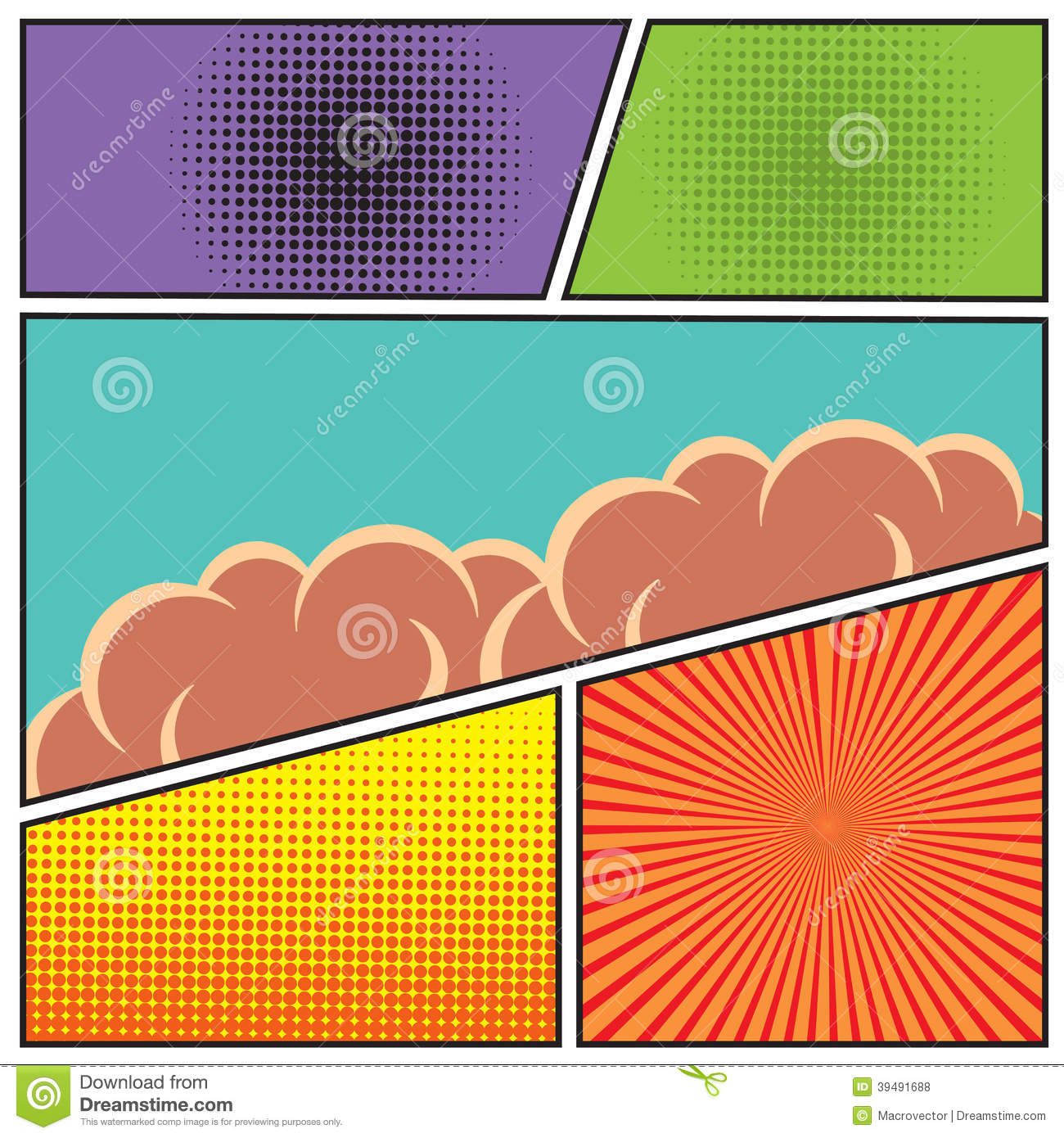 Pop Art Comic Book Template Pop Art Comic Book Template