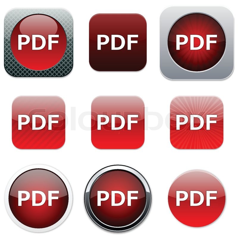 Printable PDF Icon Vector