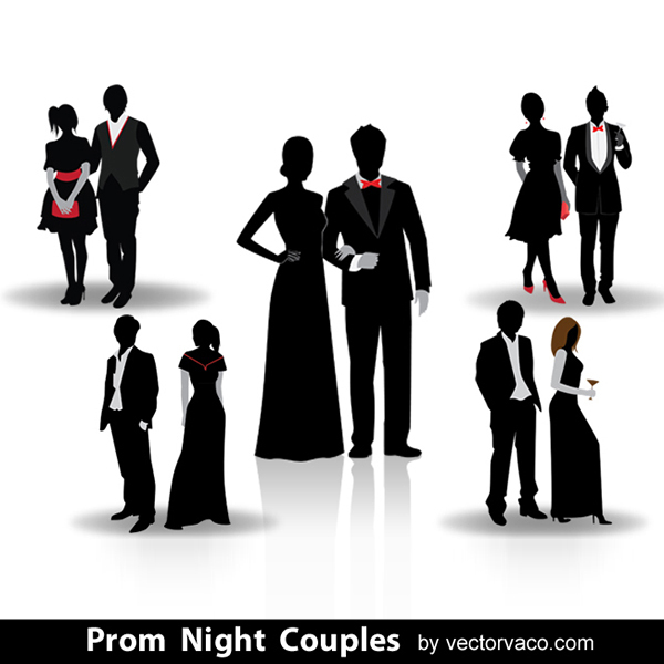 Prom Night Couples Silhouettes