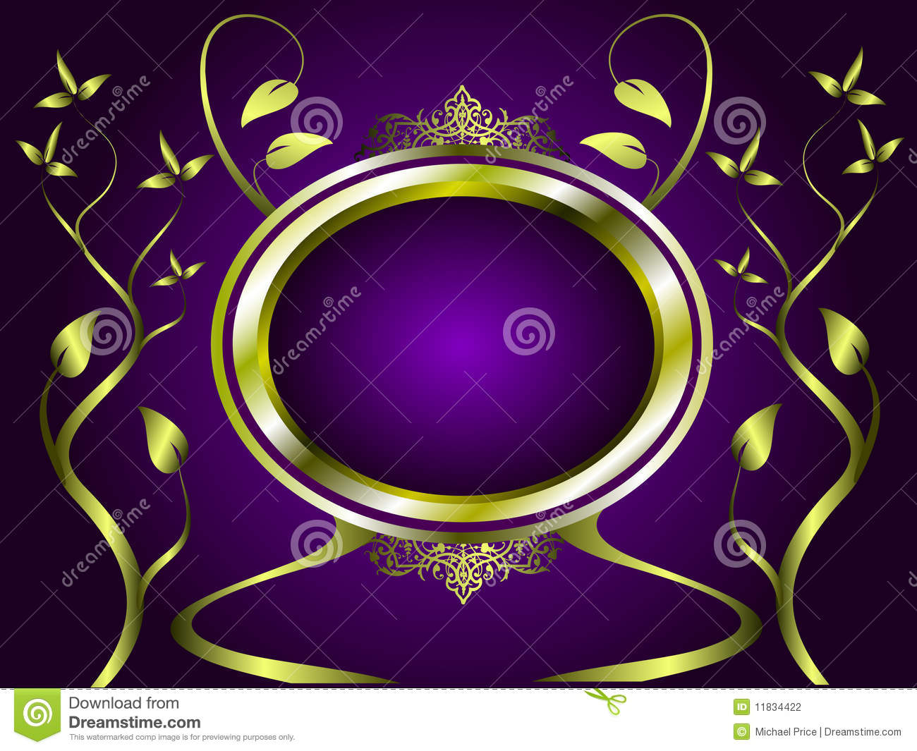 Purple and Gold Abstract