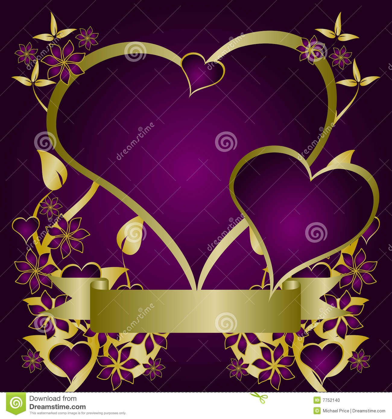 Purple and Gold Valentine