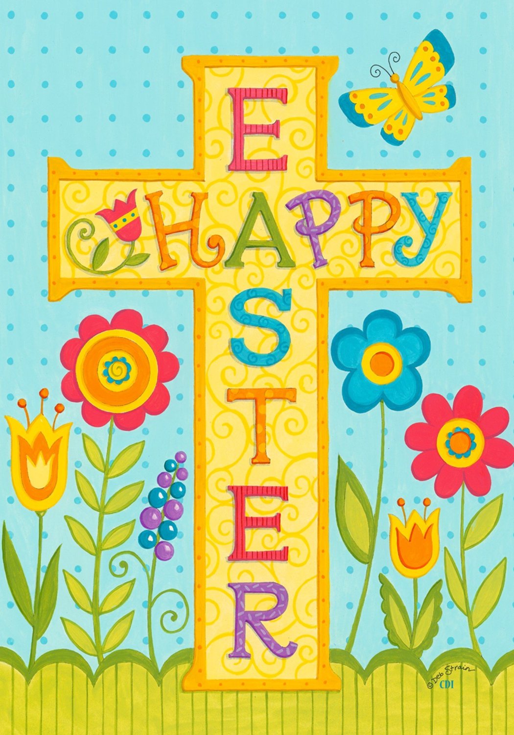 Religious Happy Easter Cross