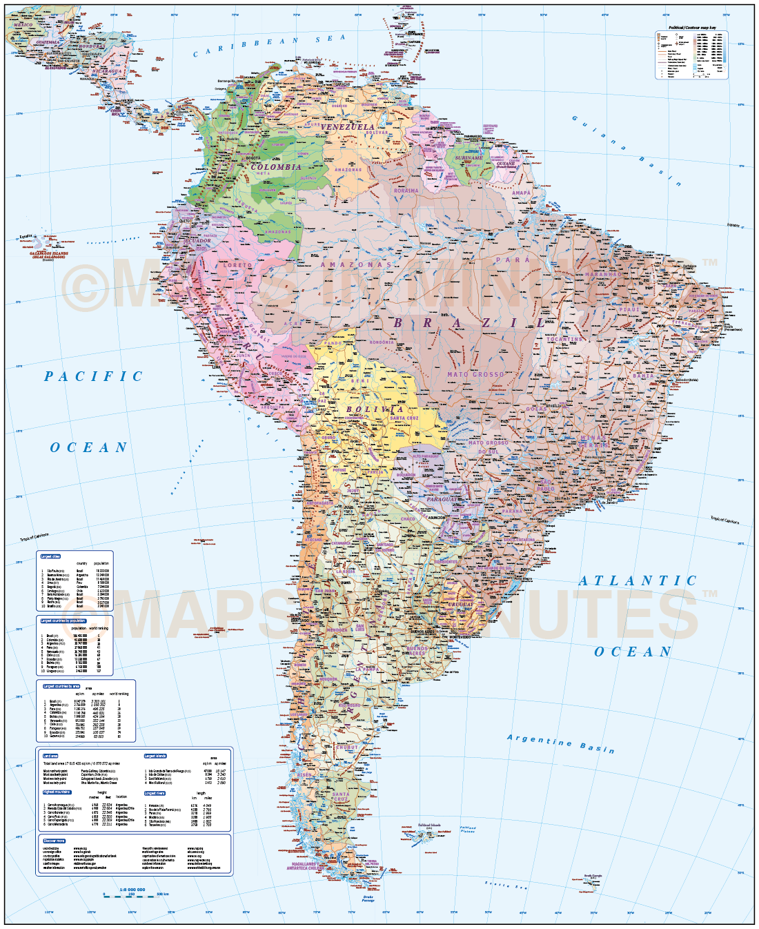 Road Map South America Road Map South America