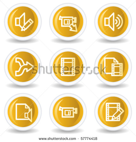 Round Yellow Edit Button Icon