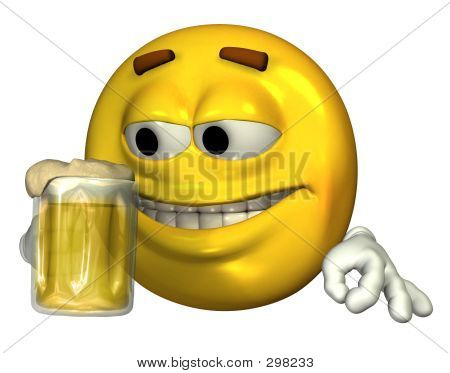 Smiley-Face Drinking Beer Smiley-Face Drinking Beer