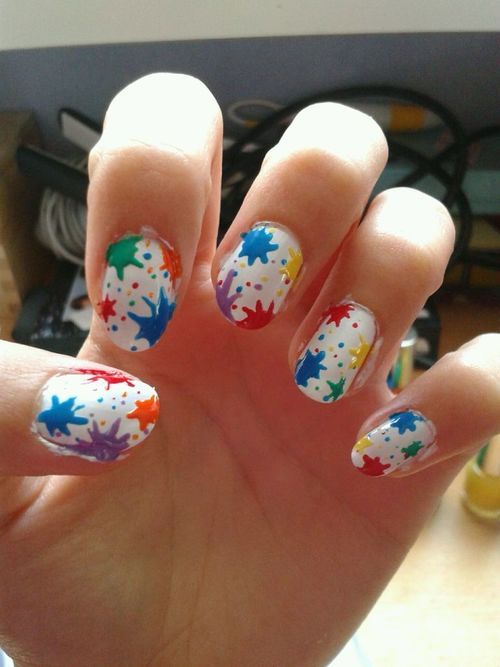 Splatter Nail Design