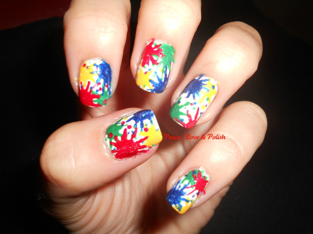 Splatters Nail Art Design