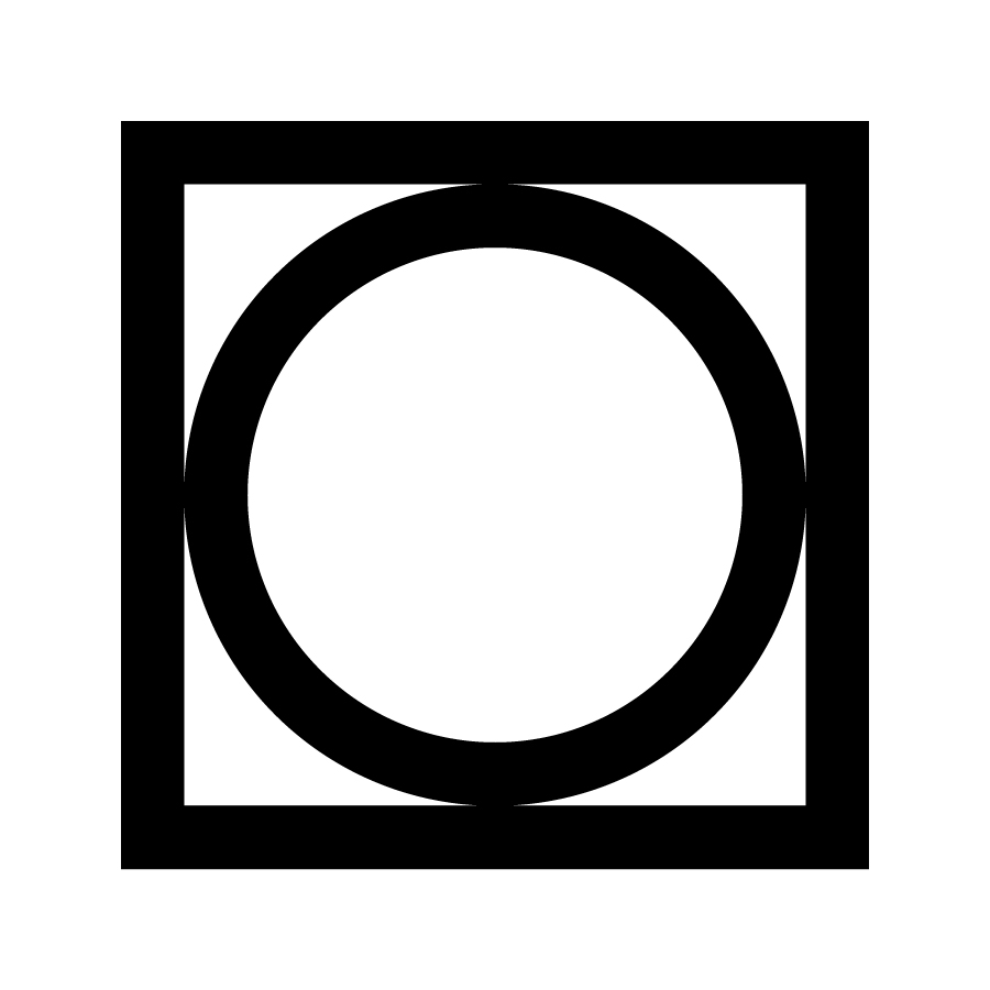 Square with Circle Inside Symbol