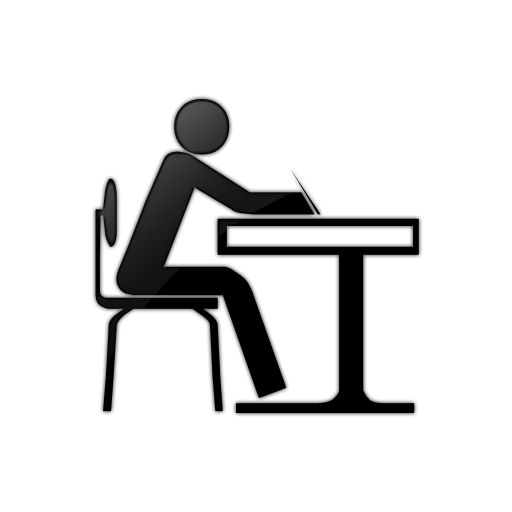 Student at Desk Icon Student at Desk Icon