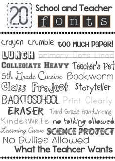 Teacher Fonts