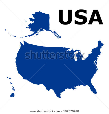 United States Map Outline Vector