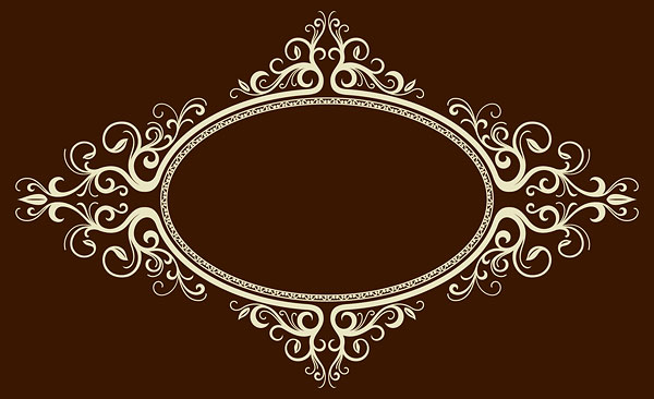 Vector Oval Ornate Frames