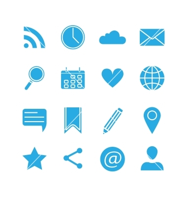 Vector Social Media Icon Silhouettes