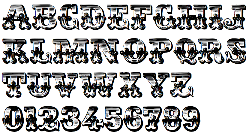 9 Ornate Victorian Font Images