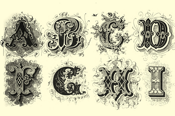 Victorian Decorative Letters