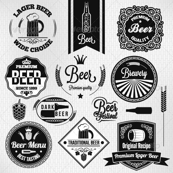 Vintage Beer Label Logos