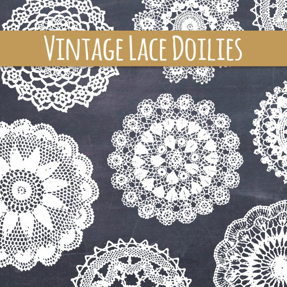 Vintage Lace Doily Clip Art