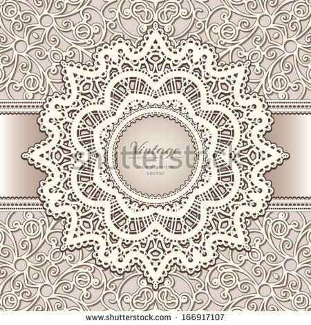 Vintage Lace Frame Vector