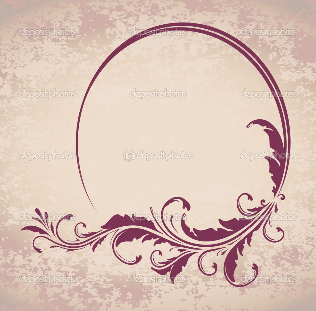 Vintage Oval Frame Vector