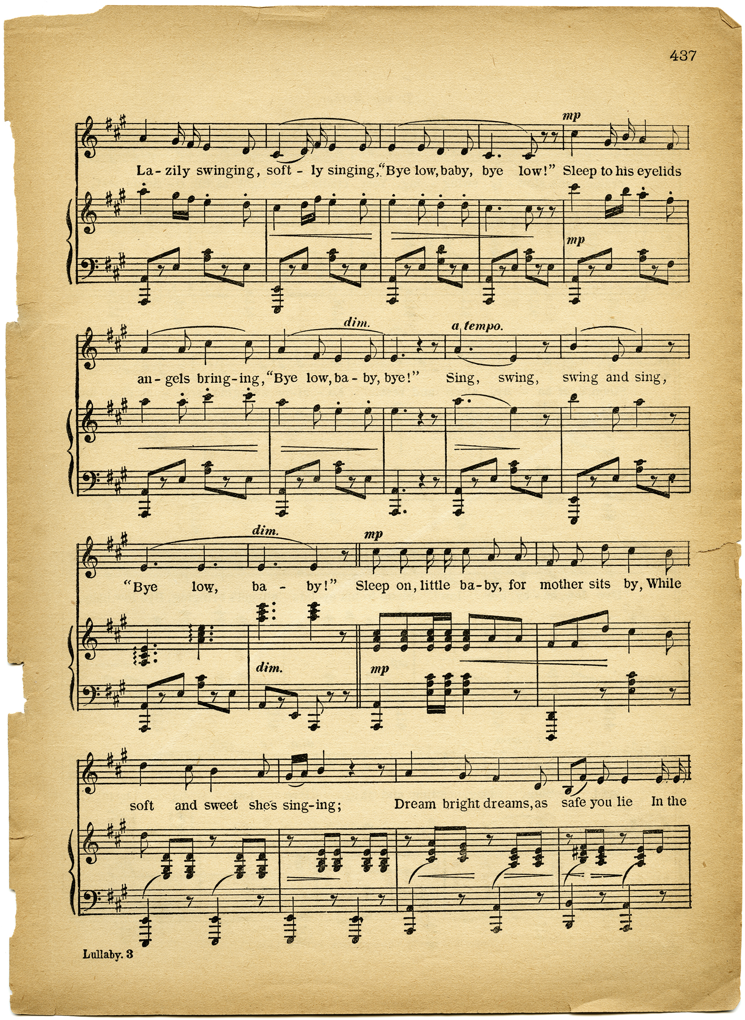 Vintage Sheet Music Paper