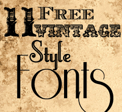 Vintage Style Fonts Free