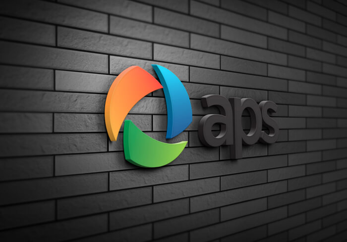 Wall 3D Logo Mockup PSD