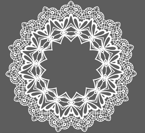 White Lace Pattern Vector Free