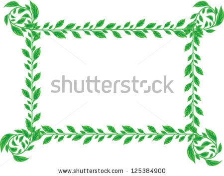 White Leaf Border Vector