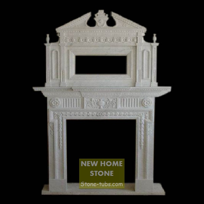 White Marble Fireplace Surround