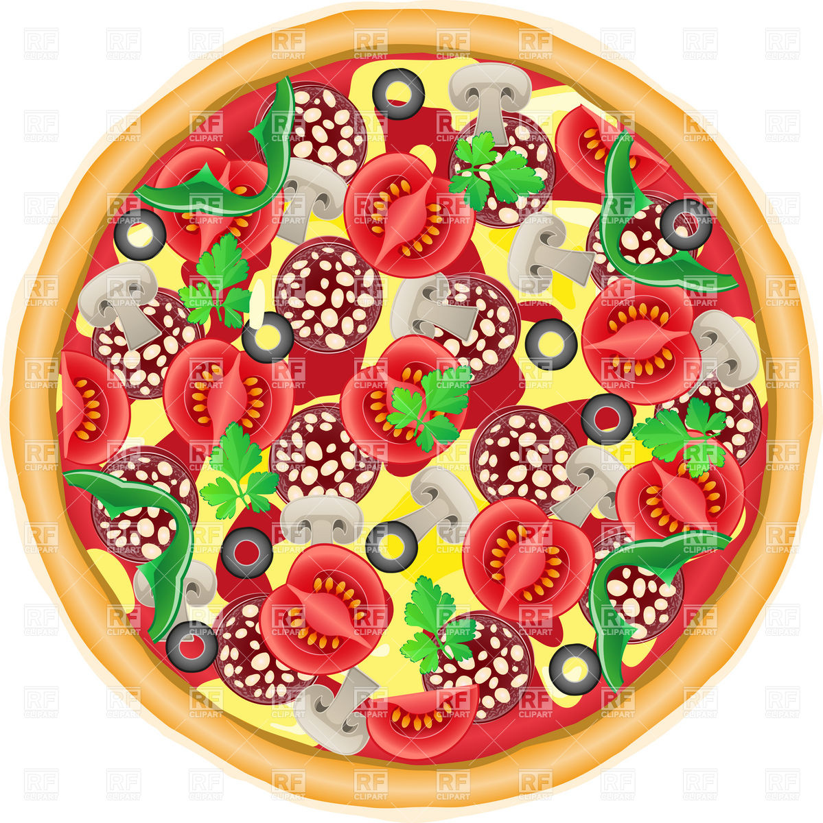 Whole Pizza Clip Art