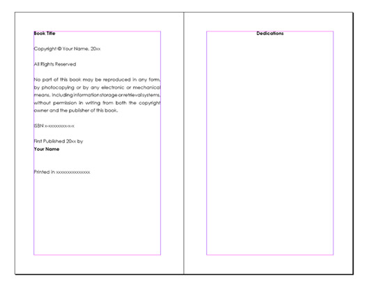Free book layout templates