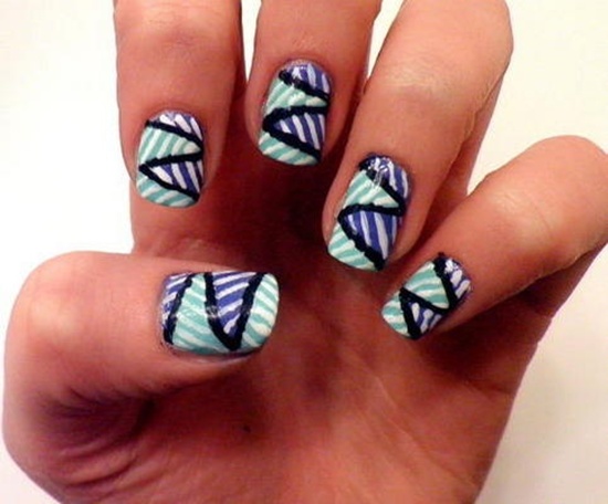 Zig Zag Nail Art