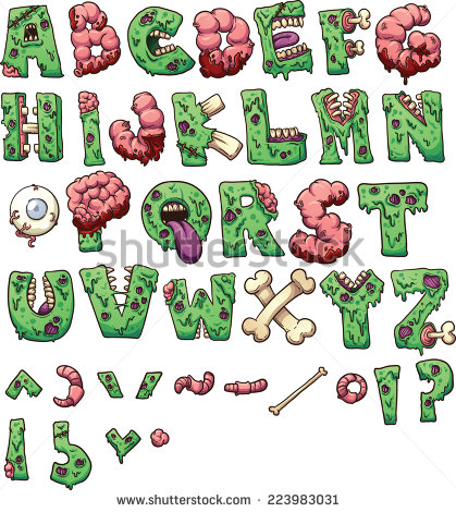 Zombie Clip Art Letters