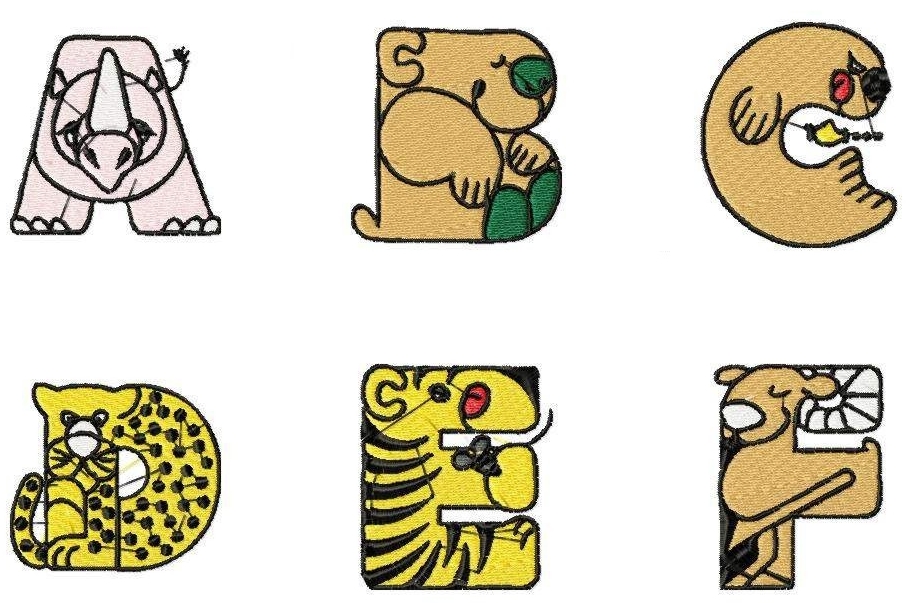 Zoo Animal Letter Fonts