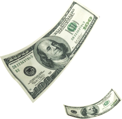 100 Hundred Dollar Bill Falling 100 Hundred Dollar Bill Falling