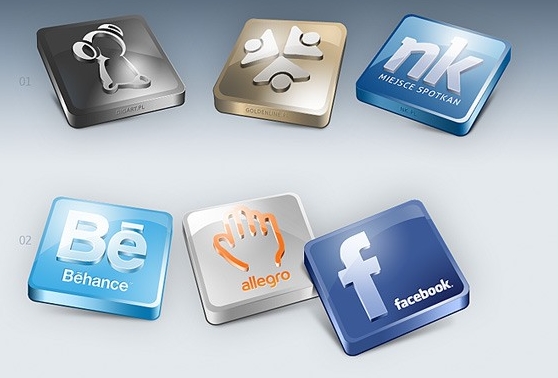 3D Social Media Icons 3D Social Media Icons