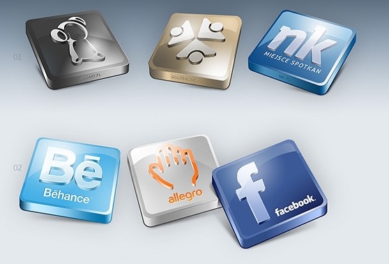 3D Social Media Icons