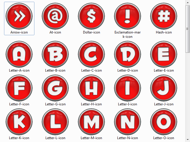 Alphabet Letter Icons