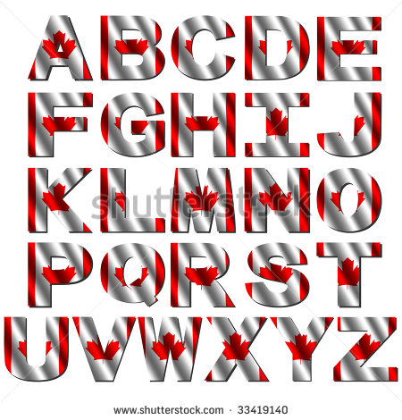 American Flag Font Letters